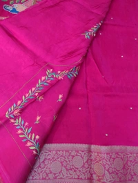 Pure Crepe Designer  - pink