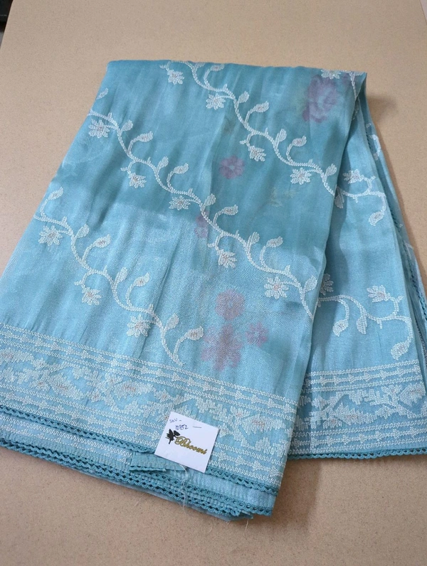 Pure Tissue Embroidery  - sky blue
