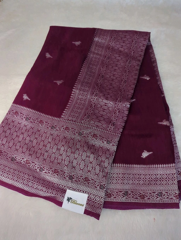 Premium Soft Raw Silk  - Purple