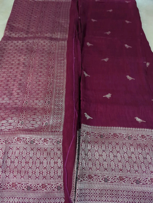 Premium Soft Raw Silk  - Purple