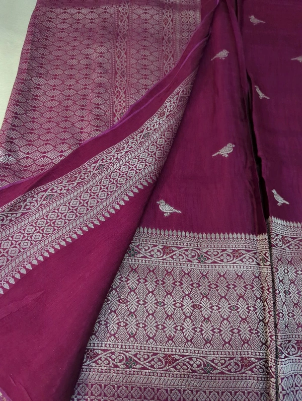 Premium Soft Raw Silk  - Purple