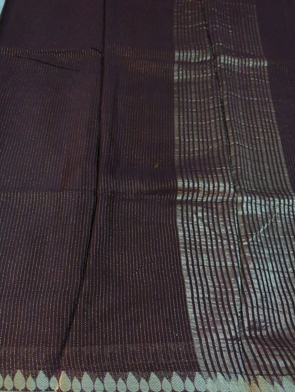 Pure Chinnon With Bandhej Blouse - Morocco Brown