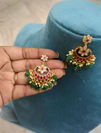 Jadua Kundan Chandbali  Screw Back  - Vz