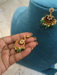 Jadua Kundan Chandbali  Screw Back  - Vz