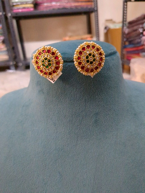 Vintage Jadua Kundan Stud's  - Vz