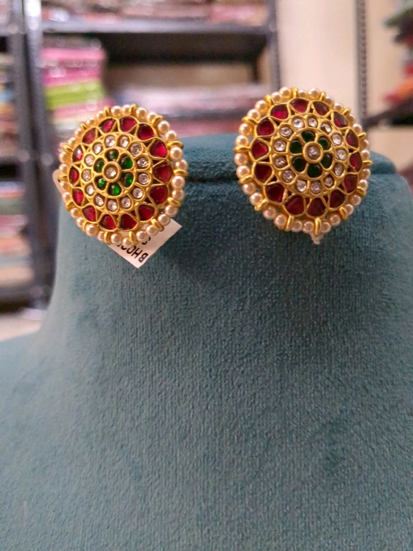 Vintage Jadua Kundan Stud's  - Vz