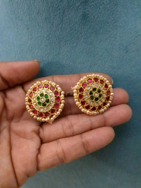 Vintage Jadua Kundan Stud's  - Vz