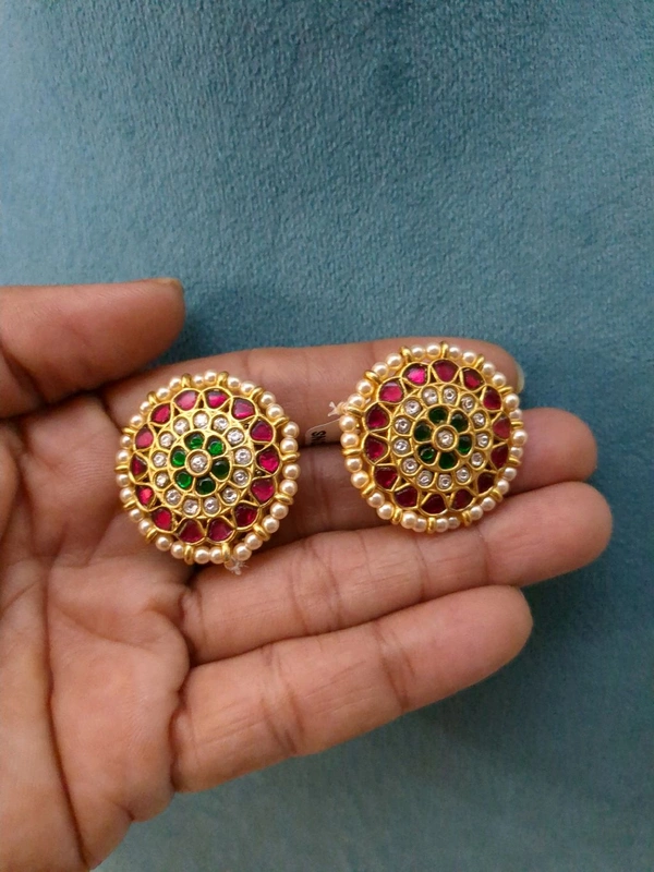 Vintage Jadua Kundan Stud's  - Vz