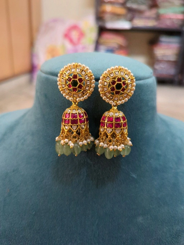 Premium Jadua Kundan Buttalu Screw Back  - Vz