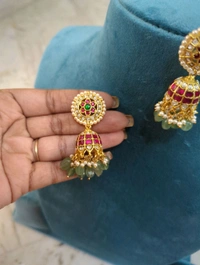 Premium Jadua Kundan Buttalu Screw Back  - Vz