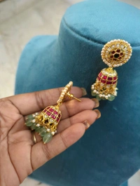 Premium Jadua Kundan Buttalu Screw Back  - Vz