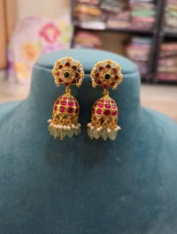 Vintage Jadua Kundan Jumkies  - Vz