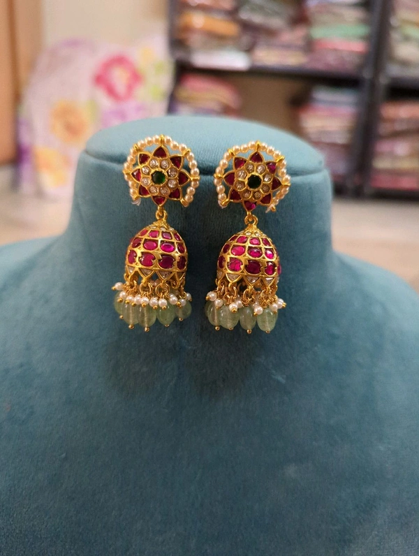 Vintage Jadua Kundan Jumkies  - Vz