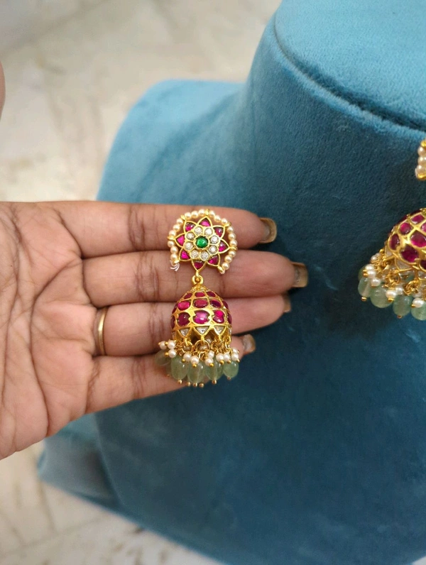 Vintage Jadua Kundan Jumkies  - Vz