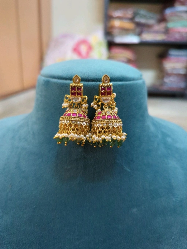 Jadua Kundan Party Wear Jumkies  - Vz