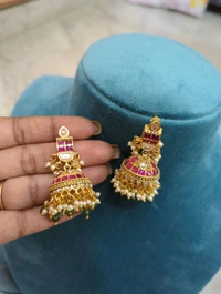 Jadua Kundan Party Wear Jumkies  - Vz