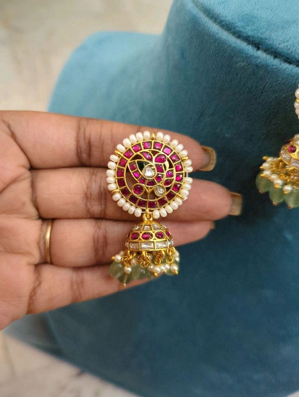 Vintage Jadua Kundan Jumkies  - Vz