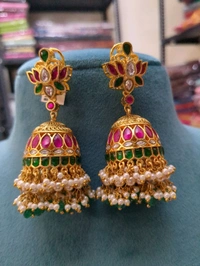 Party Wear Jadua Kundan Jumkies  - Vz