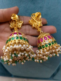 Party Wear Jadua Kundan Jumkies  - Vz