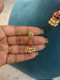 Small Jadua Kundan Buttalu  - Vz, pink