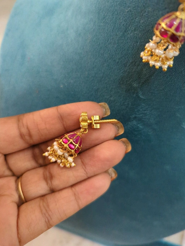 Small Jadua Kundan Buttalu  - Vz, pink