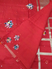 Pure Crepe Designer  - orange