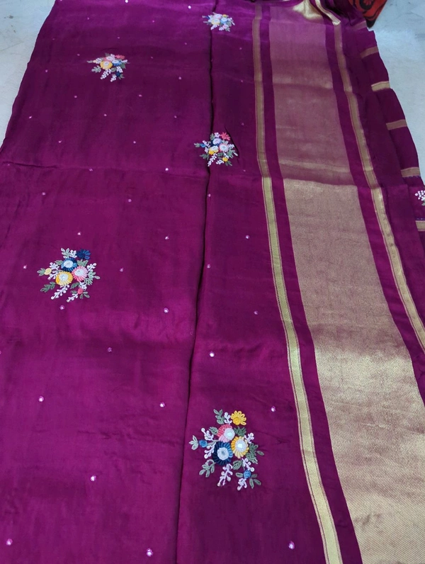 Pure Crepe Designer  - Fuchsia Pink