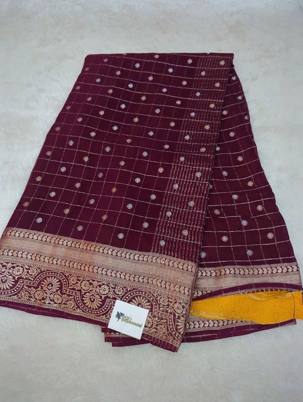 Pure Chinnon Check's  - Maroon