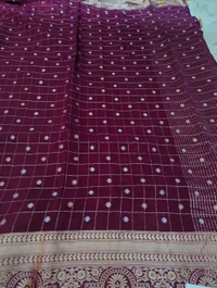 Pure Chinnon Check's  - Maroon