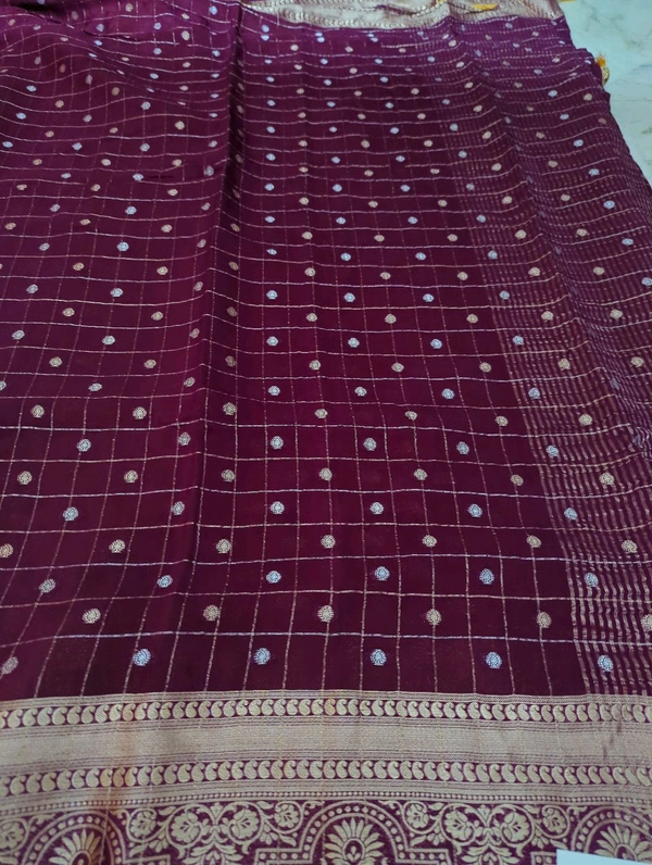 Pure Chinnon Check's  - Maroon