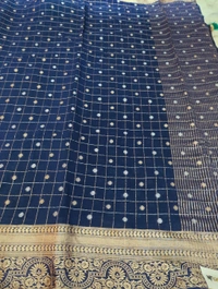 Pure Chinnon Check's  - Navy Blue