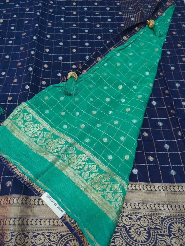 Pure Chinnon Check's  - Navy Blue