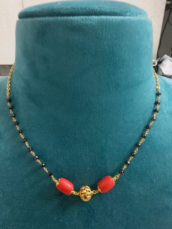 Black Cz's With Corals