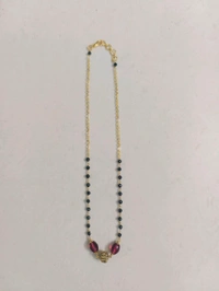 Black Cz's With Red Mani