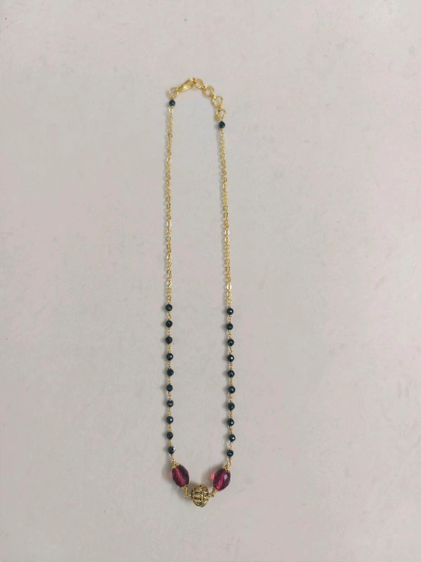 Black Cz's With Red Mani