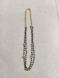 Black Cz's With Pumpkin Beads