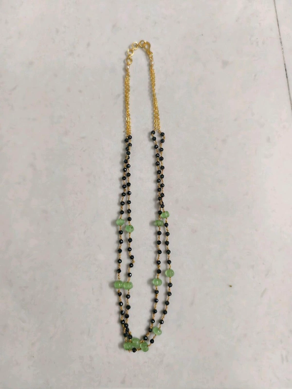 Black Cz's With Pumpkin Beads