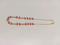 Real Corals Beads Mala With Gold Ball