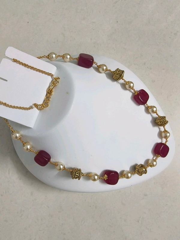 Handmade Beads Mala - Red