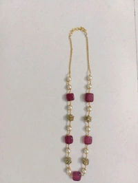 Handmade Beads Mala - Red