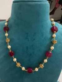 Handmade Beads Mala - Red