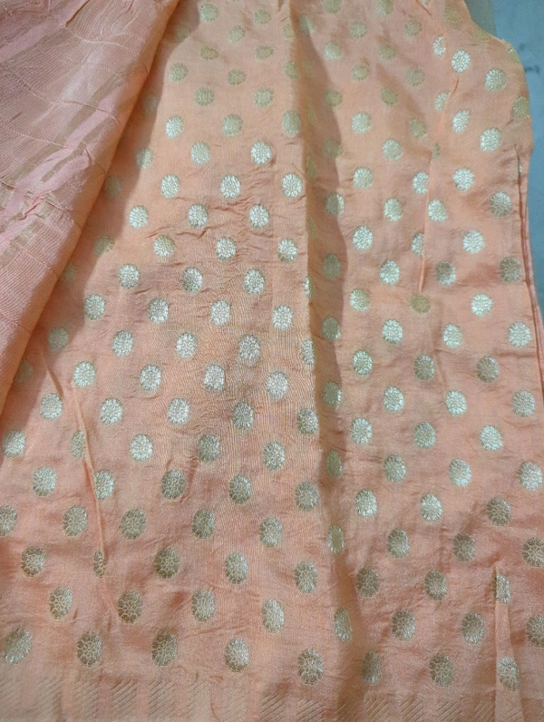 Designer Crepe Bandhej - orange