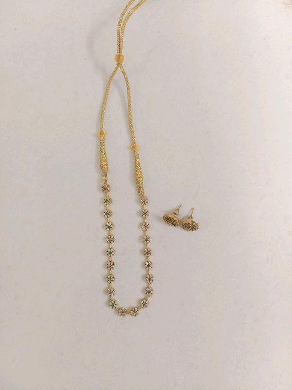 Cute Neckset With Studs - multi