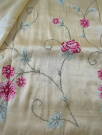 Pure Tissue Embroidery  - yellow