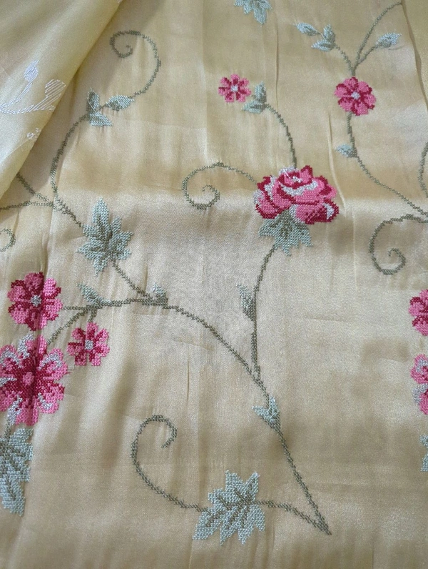 Pure Tissue Embroidery  - yellow