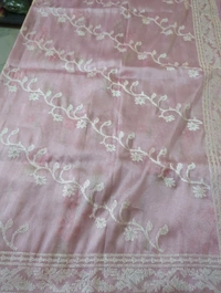 Pure Tissue Embroidery  - Fuchsia Pink
