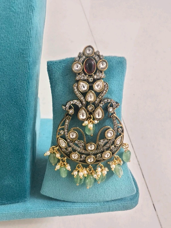 Victorian Big Size Chandbalis - Red, HD