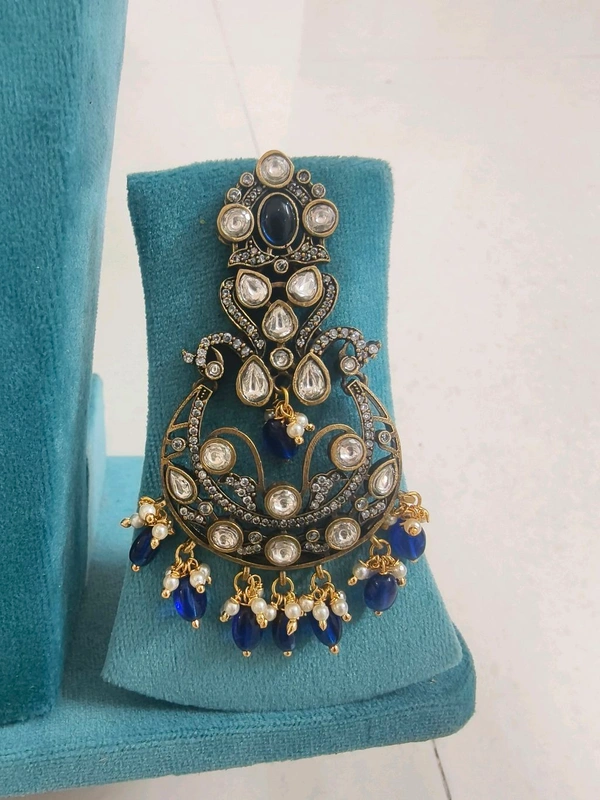 Victorian Big Size Chandbalis - Blue