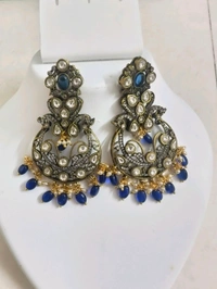 Victorian Big Size Chandbalis - Blue