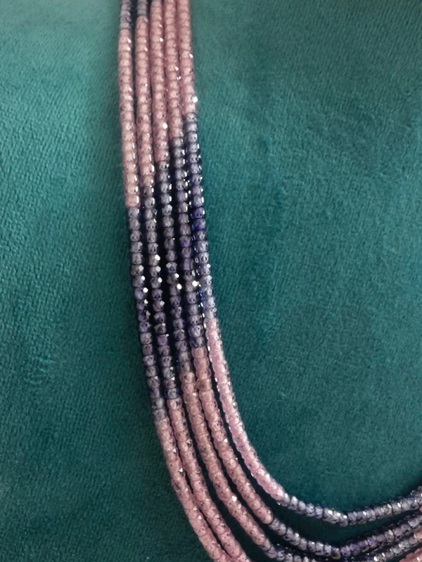 Cz's Mala - violet with pink